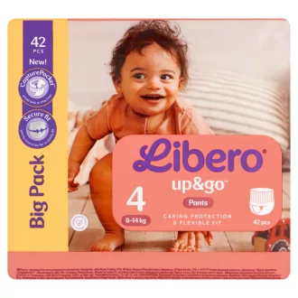   Libero Up&Go egyszerhasználatos bugyipelenka méret: 4, 8-14 kg, 42 db