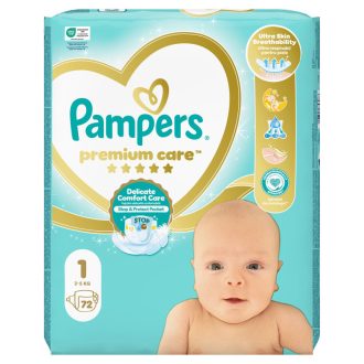 Pampers Premium Care, Méret: 1, 72 Pelenka, 2kg-5kg