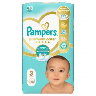 Pampers Premium Care, Méret: 3, 60 Pelenka, 6kg-10kg