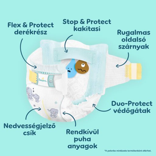 Pampers Premium Care, Méret: 4, 52 Pelenka, 9kg-14kg