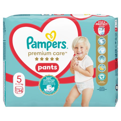 Pampers Premium Care Bugyipelenka, Méret: 5, 34 db, 11kg-17kg