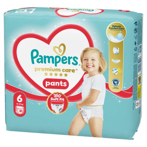 Pampers Premium Care Bugyipelenka, Méret: 6, 31 db, 13kg-19kg