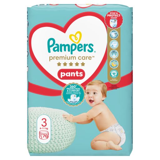 Pampers Premium Care Bugyipelenka, Méret: 3, 70 db, 6kg-11kg