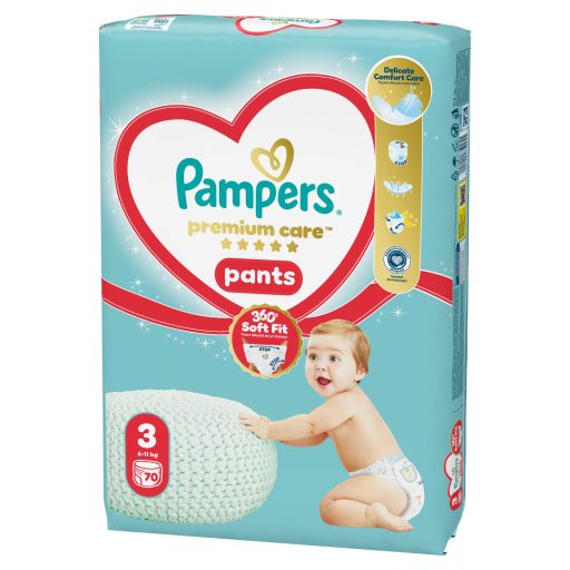 Pampers Premium Care Bugyipelenka, Méret: 3, 70 db, 6kg-11kg