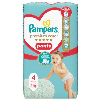   Pampers Premium Care Bugyipelenka, Méret: 4, 58 db, 9kg-15kg