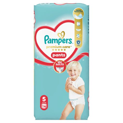 Pampers Premium Care Bugyipelenka, Méret: 5, 50 db Pelenka, 11kg-17kg
