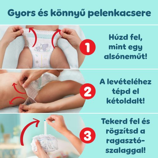 Pampers Premium Care Bugyipelenka, Méret: 5, 50 db Pelenka, 11kg-17kg