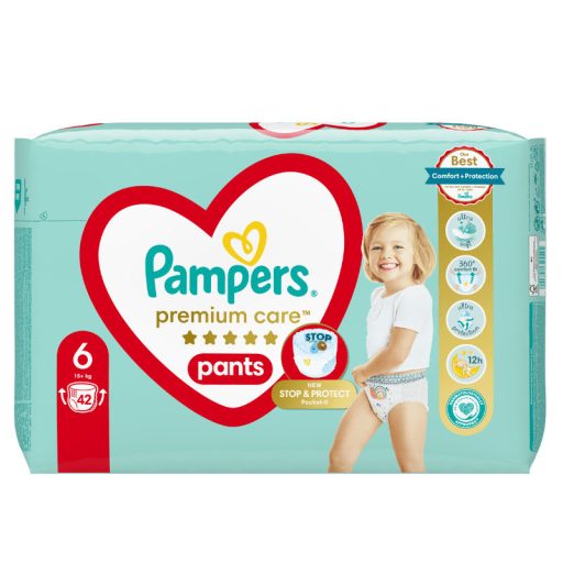 Pampers Premium Care Bugyipelenka, Méret: 6, 42 db, 15 - kg