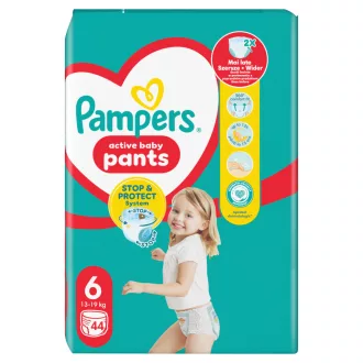   Pampers Active Baby Bugyipelenka, Méret 6, 44 Bugyipelenka, 13kg-19kg