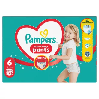   Pampers Active Baby Bugyipelenka, Méret: 6, 84 db Pelenka, 13kg-19kg