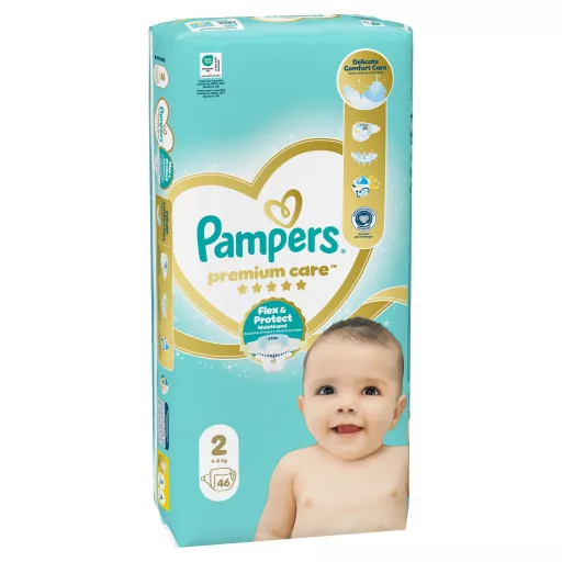 Pampers Premium Care Pelenka, Méret: 2, 46 db, 4kg-8kg