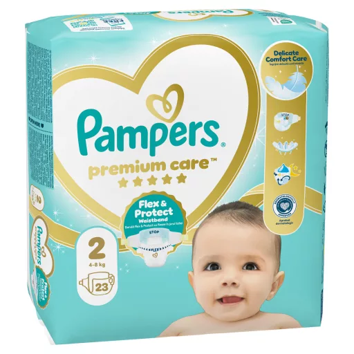Pampers Premium Care Pelenka, Méret: 2, 23 db, 4kg-8kg