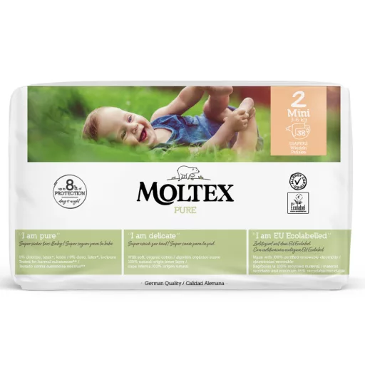 Moltex Pure nadrágpelenka 2 (3–6 kg) 38 db