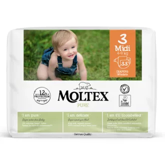 Moltex Pure nadrágpelenka 3 (4–9 kg) 33 db