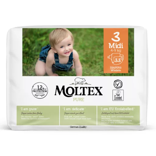 Moltex Pure nadrágpelenka 3 (4–9 kg) 33 db