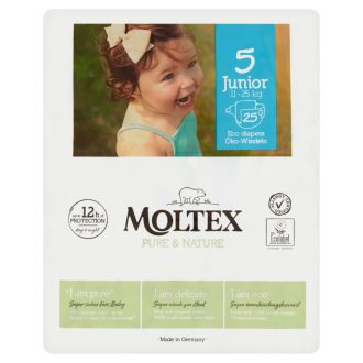   Moltex Pure & Nature ÖKO nadrágpelenka méret: 5 Junior, 11-16 kg, 25 db