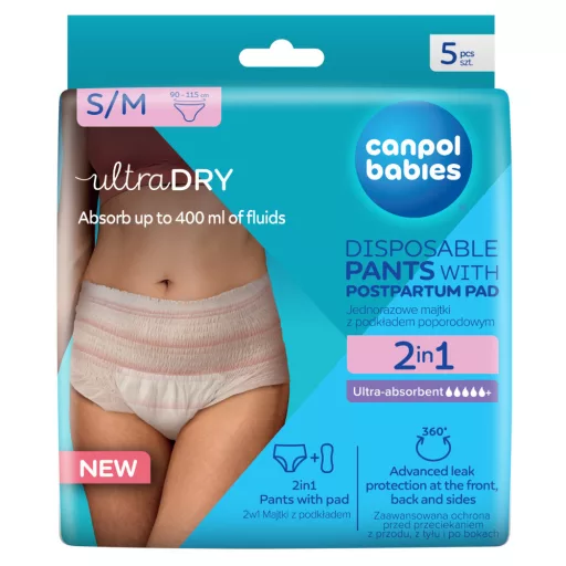 Canpol babies szülés utáni pelenka 5db 2az1ben S/M