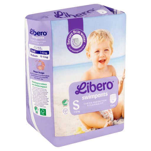 Libero Swimpants egyszerhasználatos úszópelenka méret: S, 7-12 kg 12 db