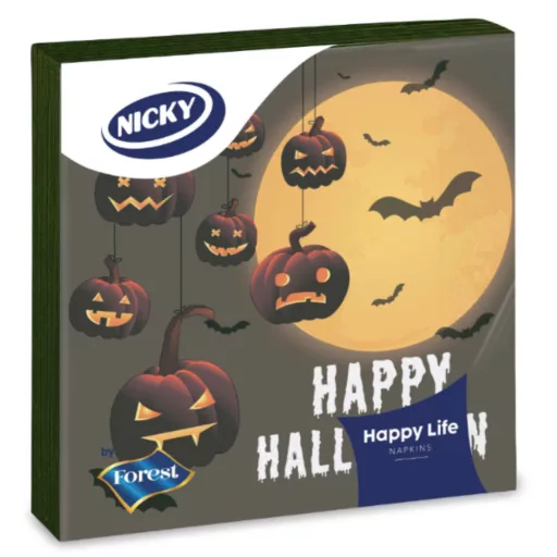 Nicky halloween szalvéta 3 rétegű 20db többféle