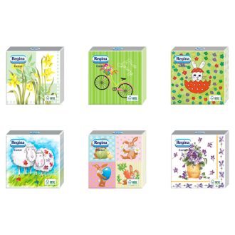   Regina húsvéti szalvéta 3 rétegű 15db 33x33cm többféle