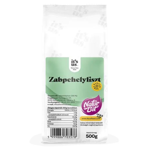 It's us naturbit zabpehelyliszt 500g gluténmentes