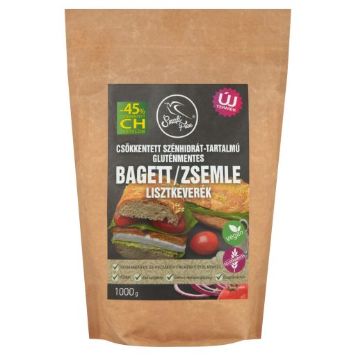 Szafi Free csökkentett szénhidrát-tartalmú gluténmentes bagett/zsemle lisztkeverék 1000 g