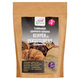   Szafi Reform gluténmentes, csökkentett szénhidrát-tartalmú kenyér és péksütemény lisztkeverék 500 g