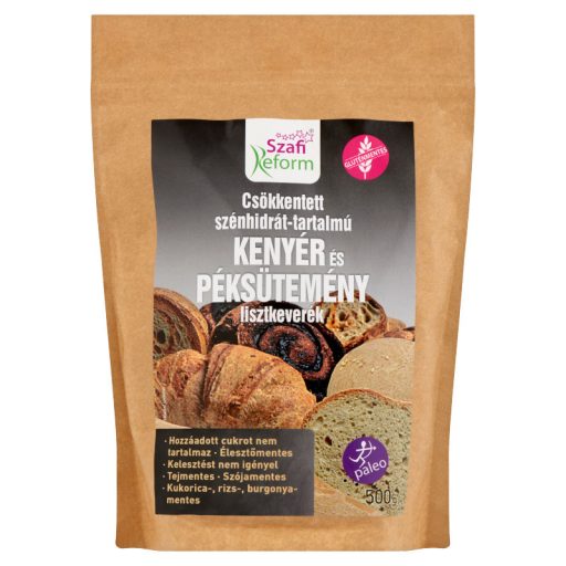 Szafi Reform gluténmentes, csökkentett szénhidrát-tartalmú kenyér és péksütemény lisztkeverék 500 g