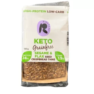   Rosten Keto ropogós kenyérszelet 130g 6db szezám- és lenmagos magas proteintartalmú