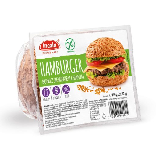 Incola hamburger zsemle 2x70g gluténmentes