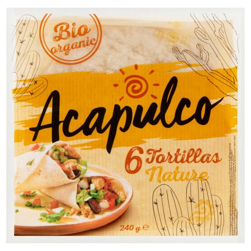 Acapulco búzalisztből készült, natúr tortilla lapok 6 db 240 g
