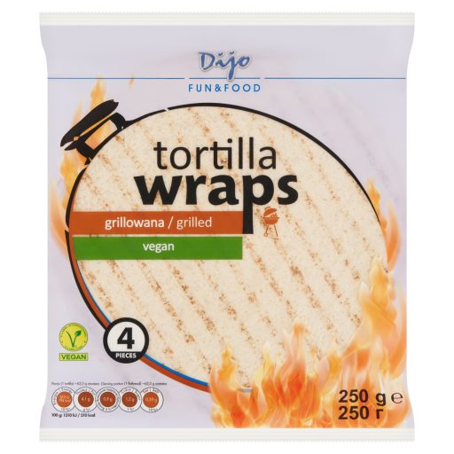Dijo Tortilla Wraps elősütött grillezett lapos búzából készült kenyér 250 g