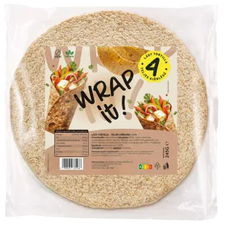 Wrap it! lágy tortilla 245g 4db teljes kiőrlésű búza