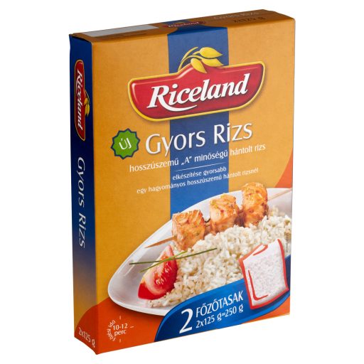 Riceland Gyors Rizs "A" minőségű hosszúszemű hántolt rizs 2 x 125 g (250 g)