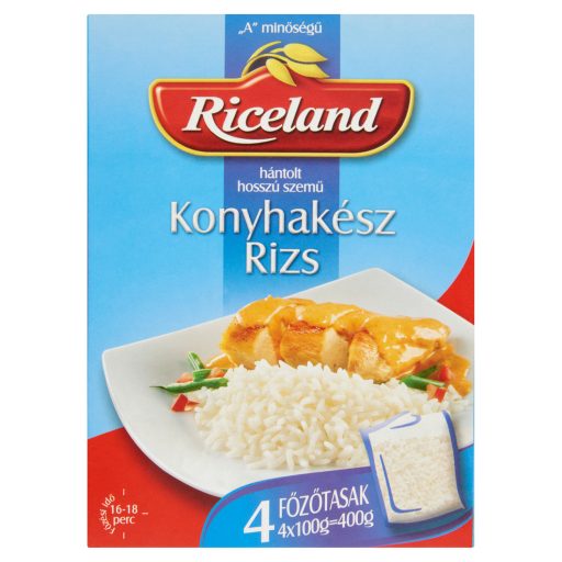 Riceland Konyhakész rizs "A" minőségű hántolt hosszú szemű  4 x 100 g