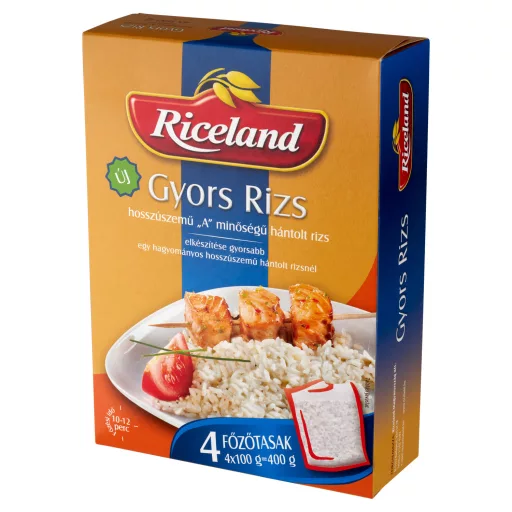Riceland Gyors Rizs "A" minőségű hosszúszemű hántolt rizs 4 x 100 g (400 g)