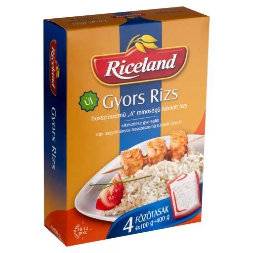Riceland Gyors Rizs "A" minőségű hosszúszemű hántolt rizs 4 x 100 g (400 g)