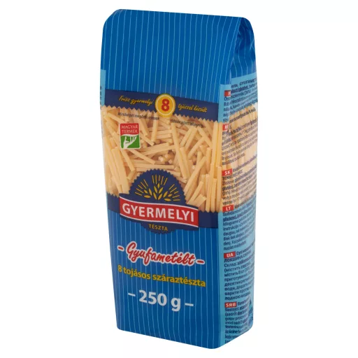 Gyermelyi gyufametélt 8 tojásos száraztészta 250 g
