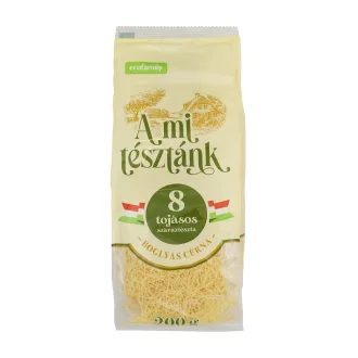   A mi tésztánk száraztészta 200g Boglyas cérna 8 tojásos