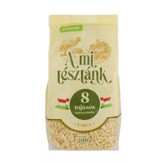 A mi tésztánk száraztészta 200g Csiga 8 tojásos