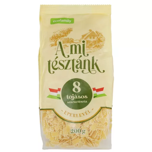 A mi tésztánk száraztészta 200g Eper 8 tojásos