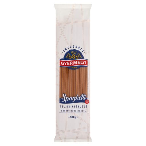 Gyermelyi Spaghetti teljes kiőrlésű durum száraztészta 500 g