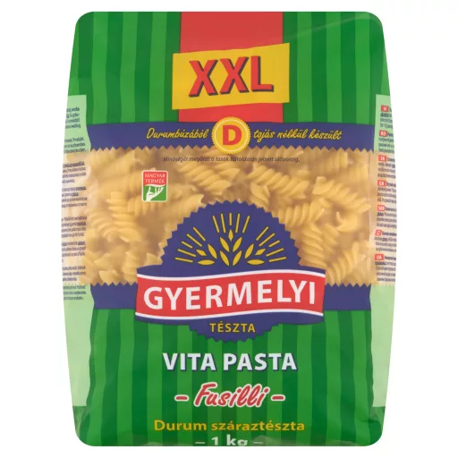 Vita Pasta tészta 1kg XXL durum fusilli