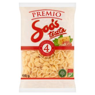 Soós Premio kagyló négytojásos száraztészta 400 g