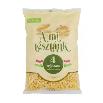 A mi tésztánk száraztészta 400g Orsó 4 tojásos