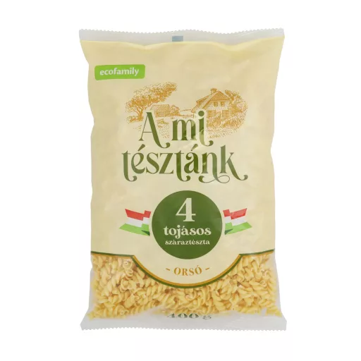 A mi tésztánk száraztészta 400g Orsó 4 tojásos