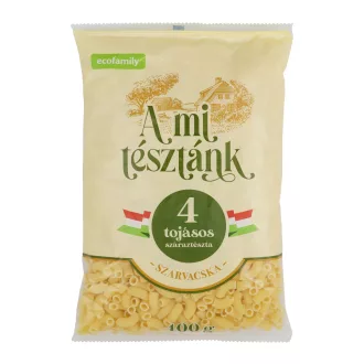 A mi tésztánk száraztészta 400g Szarvacska 4 tojásos