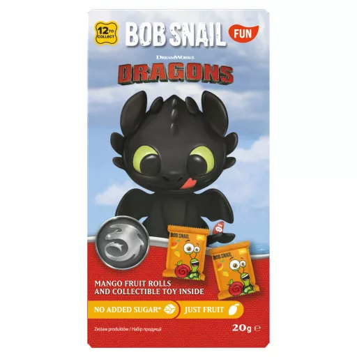 Bob Snail Dragons mangó gyümölcstekercsek játékkal 20 g