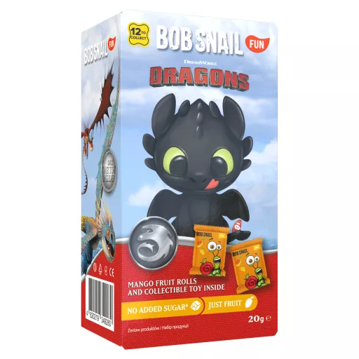 Bob Snail Dragons mangó gyümölcstekercsek játékkal 20 g