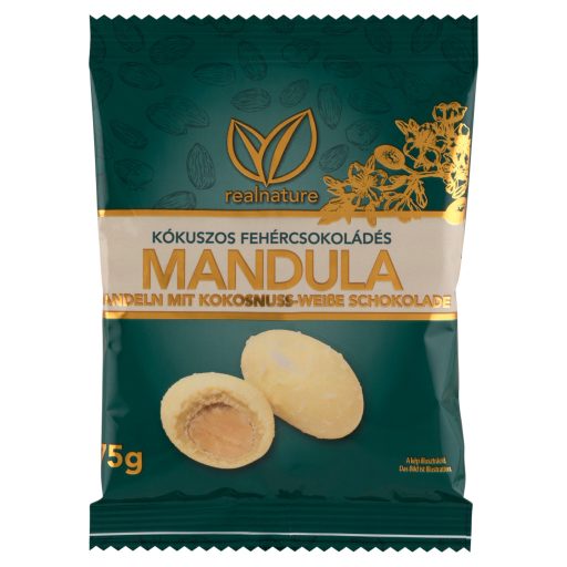 Real Nature kókuszos fehércsokoládés mandula 75 g